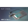 i-tec MySafe USB-C 3.1 Gen. 2 easy, HDD/SSD korpusas, 2,5 colio, Serial ATA, Serial ATA II, Serial ATA III, 10 Gbit/s, USB jungtis, juoda