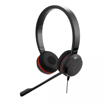 “Jabra Evolve 30 II” pakaitinės ausinės, stereofoninės, laidinės, biurui / skambučių centrui, 150–7000 Hz, 142,5 g, ausinės, juodos