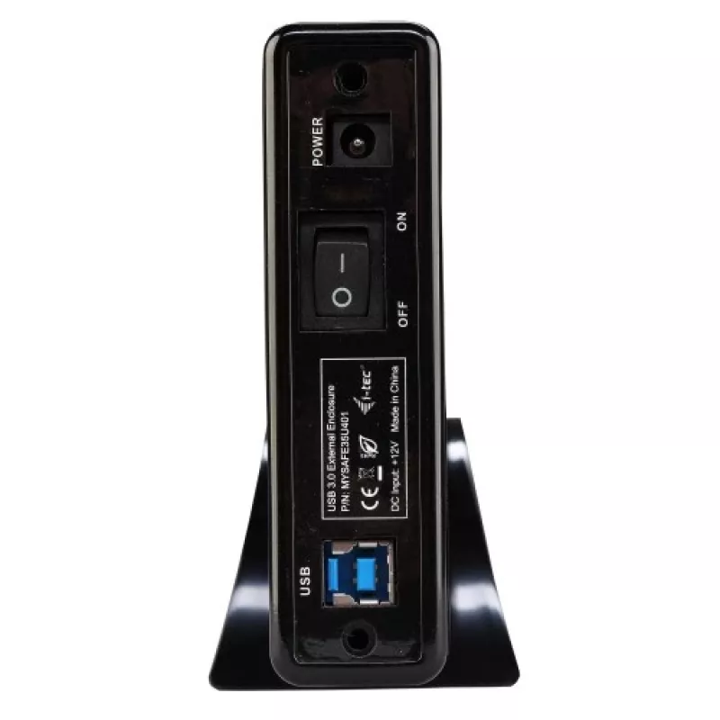 i-tec MYSAFE Advanced 3.5 colio USB 3.0, HDD korpusas, 3.5 colio, Serial ATA, Serial ATA II, Serial ATA III, 5 Gbit/s, USB jungtis, juoda, metalinė