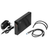i-tec MYSAFE Advanced 3.5 colio USB 3.0, HDD korpusas, 3.5 colio, Serial ATA, Serial ATA II, Serial ATA III, 5 Gbit/s, USB jungtis, juoda, metalinė