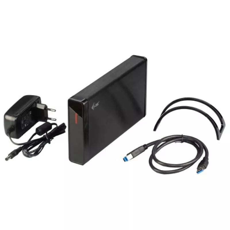 i-tec MYSAFE Advanced 3.5 colio USB 3.0, HDD korpusas, 3.5 colio, Serial ATA, Serial ATA II, Serial ATA III, 5 Gbit/s, USB jungtis, juoda, metalinė