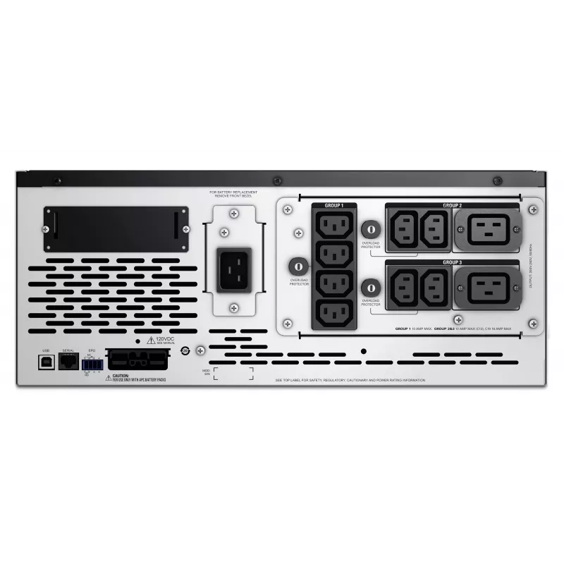 APC Smart-UPS X SMX2200HVNC - 2200VA, 8x C13 + 2x C19 lizdai, USB, praplečiamas veikimo laikas, mažas gylis, NMC