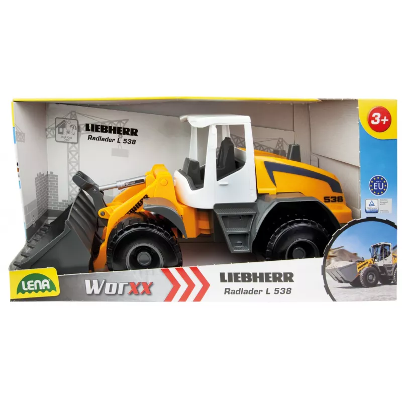 Lena Worxx Liebherr L538 Litronic, Wheel loader model, 3 yr(s), Plastikas, Juoda, Pilka, Balta, Geltona