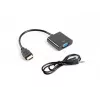 LANBERG Vaizdo kabelio adapteris VGA (d-sub) HDMI Type A (standartinis) 0,2 m juodas
