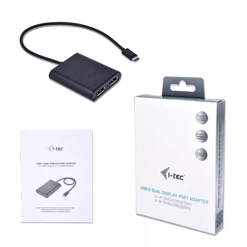 i-tec USB-C 3.1 Dual 4K DP vaizdo adapteris
