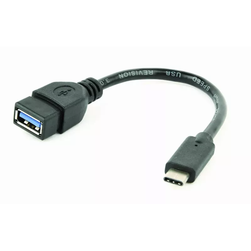 USB laidas Gembird A-OTG-CMAF3-01, USB-C į USB-A, 0,2 m, juodas