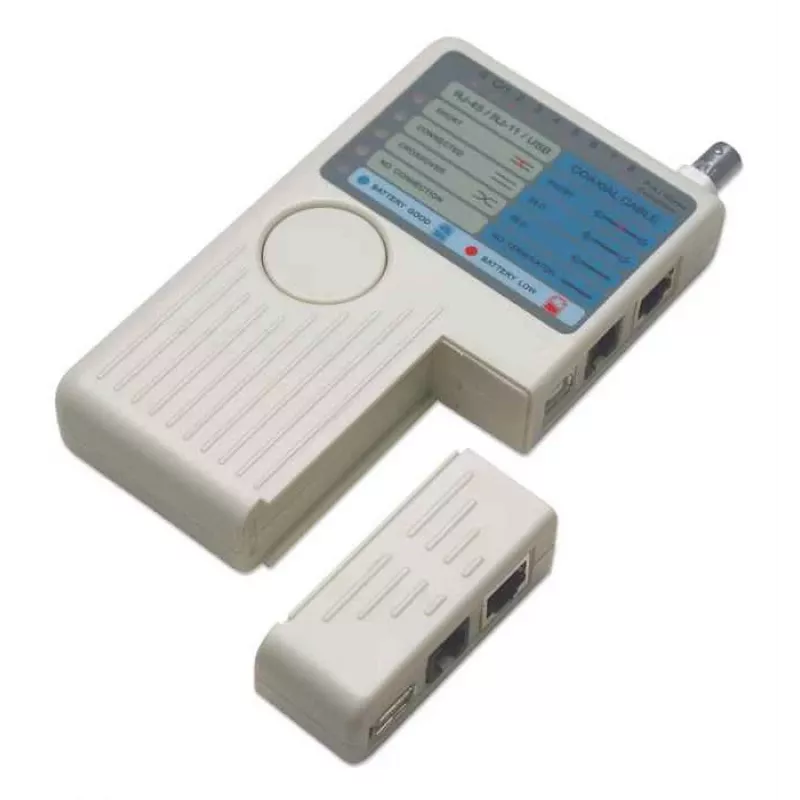 Intellinet 4 viename kabelių testeris, RJ-11, RJ-45, USB ir BNC, vieno mygtuko testas