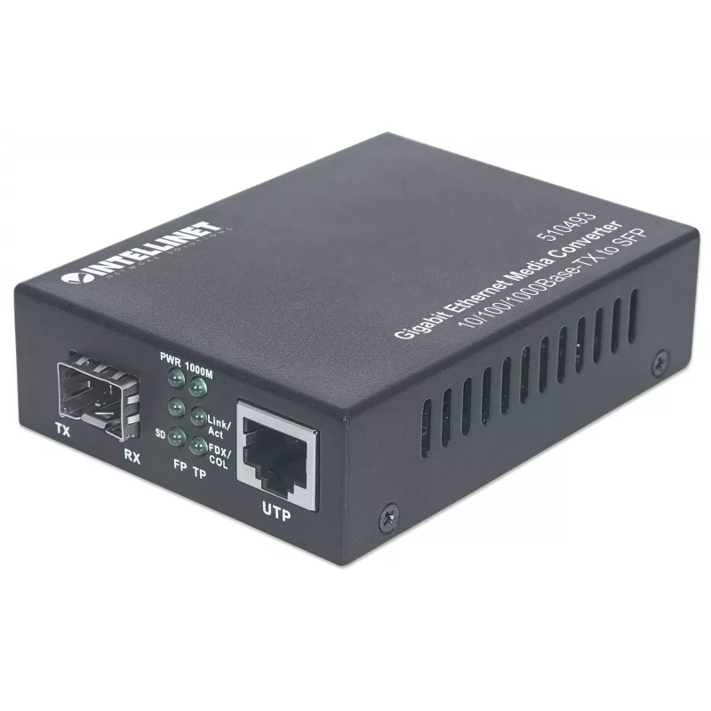 Intellinet Gigabit Ethernet į SFP medijos keitiklis, 10/100/1000Base-Tx į SFP lizdą, tuščias