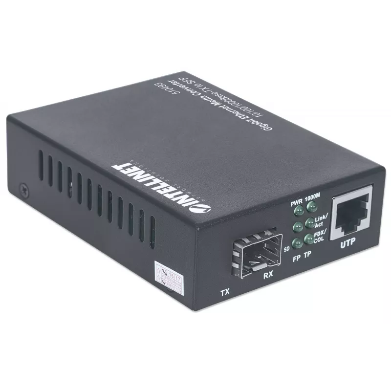 Intellinet Gigabit Ethernet į SFP medijos keitiklis, 10/100/1000Base-Tx į SFP lizdą, tuščias
