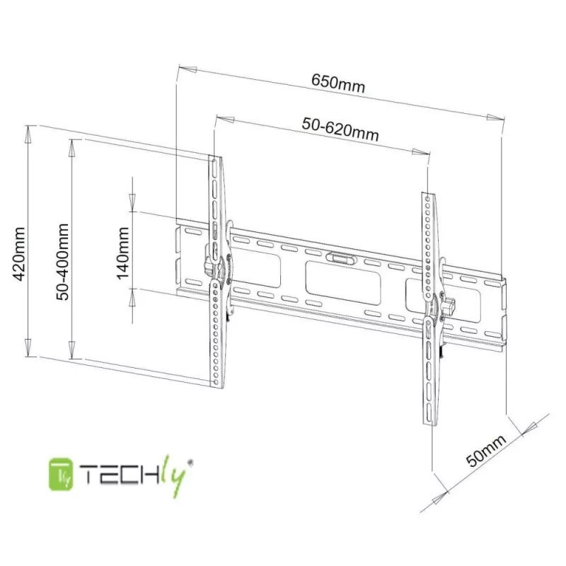 Techly 40-65 colių sieninis laikiklis LED LCD televizoriui, pasukamas – ICA-PLB 131L