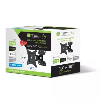 Techly 13-30 inch sieninis laikiklis, skirtas LED LCD TV, pilnai judantis, ICA-LCD 201BK