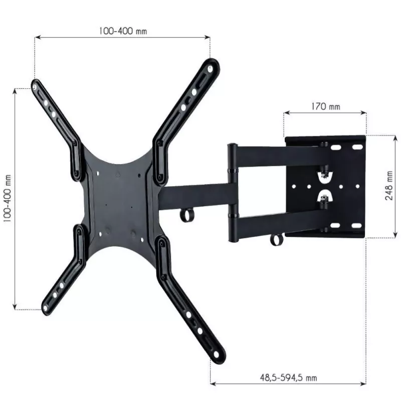 Techly 23-55 Universal LCD TV Wall Mount Bracket Juoda” ICA-PLB 136M