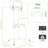 Techly grindų vežimėlis su lentyna LCD / LED / Plasma 30-65 inch ICA-TR6