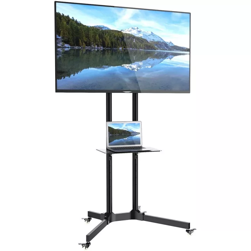 Techly grindų vežimėlis su lentyna LCD / LED / Plasma 30-65 inch ICA-TR6