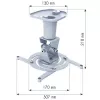 Techly Universalus lubinis laikiklis projektoriui, baltas ICA-PM 100WH