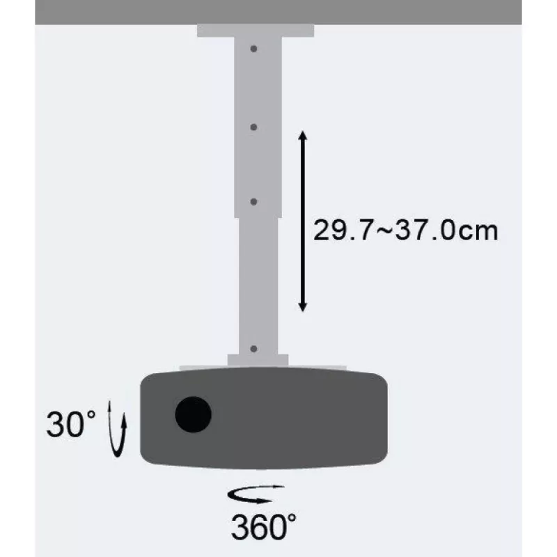Techly Projector Ceiling Stand Extension 30-37 cm Sidabrinė ICA-PM 102S