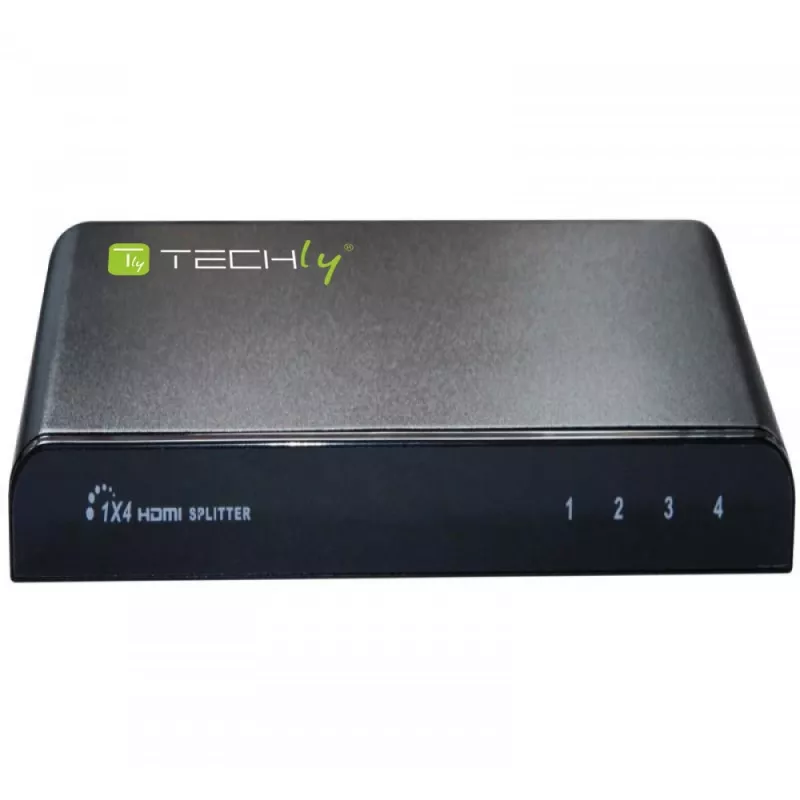 Techly HDMI skirstytuvas 4 krypčių 4K*2K IDATA HDMI-4K4, HDMI, 4x HDMI, 1x HDMI F, 4096 x 2160 pikselių, juoda, 36 bitų