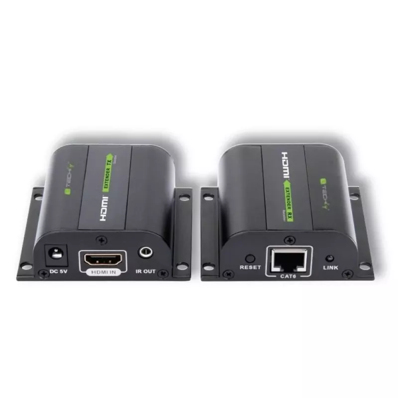 Techly HDMI ilgintuvas Full HD kabeliu Cat.5E / 6 / 6A / 7 iki 60m automatiškai reguliuojamas IDATA EXT-E70I