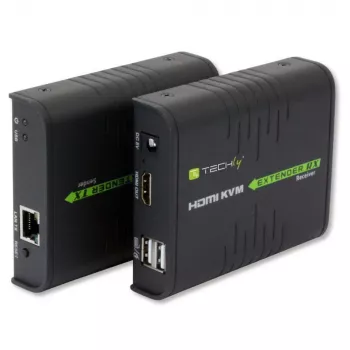 Techly IDATA HDMI-KVM2 KVM plėstuvas Siųstuvas ir imtuvas
