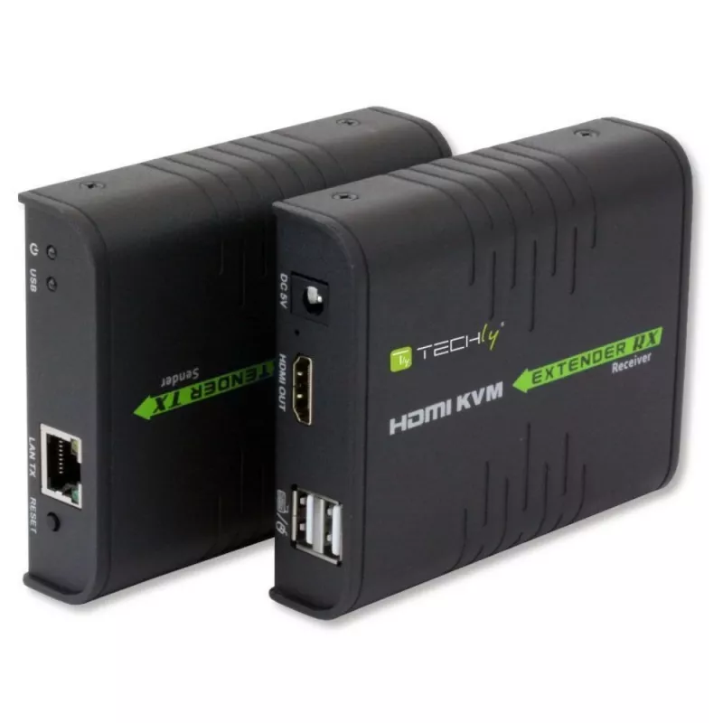 Techly IDATA HDMI-KVM2 KVM plėstuvas Siųstuvas ir imtuvas