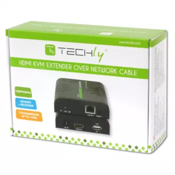 Techly IDATA HDMI-KVM2 KVM plėstuvas Siųstuvas ir imtuvas