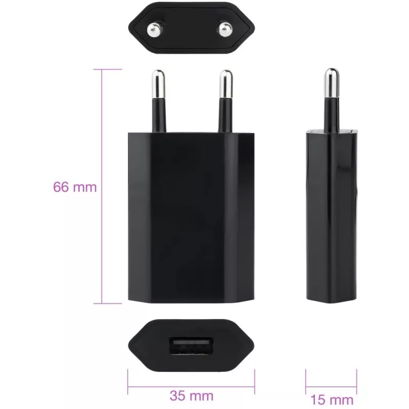 Techly Compact Charger USB 1A European Plug Juoda
