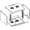 Techly Wall Rack Cabinet 19 6U prof. 320 Pilka Assembled” I-CASE EL-1006G32