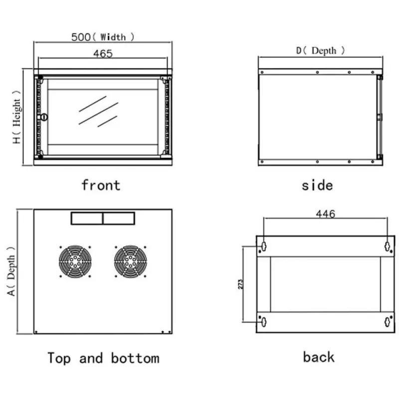 Techly Wall Rack Cabinet 19 6U prof. 320 Pilka Assembled” I-CASE EL-1006G32