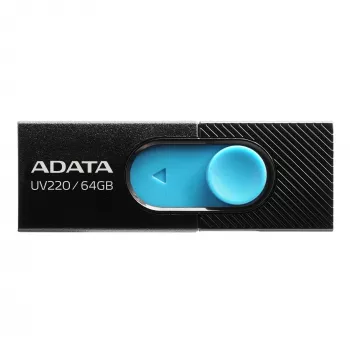 ADATA UV220 USB atmintinukė 64 GB USB Type-A 2.0 Juoda, Mėlyna