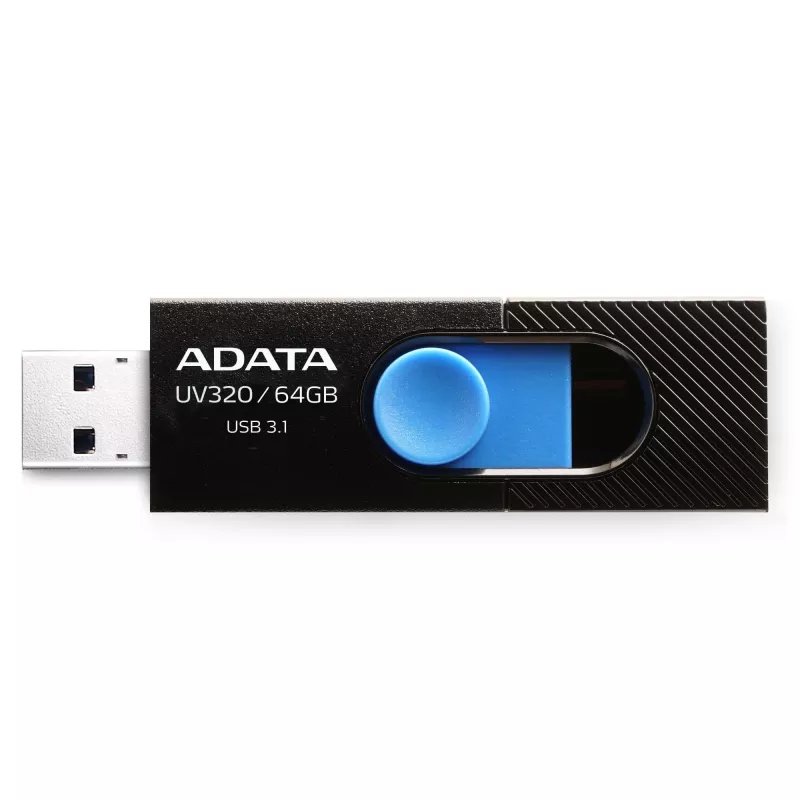 ADATA UV320 USB atmintinė 64 GB USB Type-A 3.2 Gen 1 (3.1 Gen 1) Juoda, Mėlyna