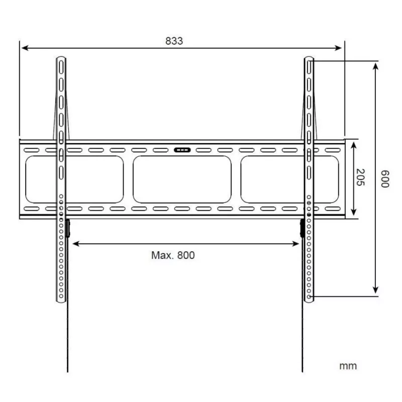 Techly sieninis laikiklis LED LCD televizoriui 42-80, itin plonas, fiksuotas, H600mm, ICA-PLB 860