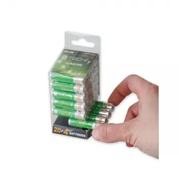 Techly Multipack 24 Baterijos Didelės Galios Mini Stilo AAA Šarminės LR03 1,5 V IBT-KAL-LR03-B24T