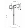 Techly ICA-TR12 TV laikiklis/stovas 177,8 cm (70 colių) Juoda