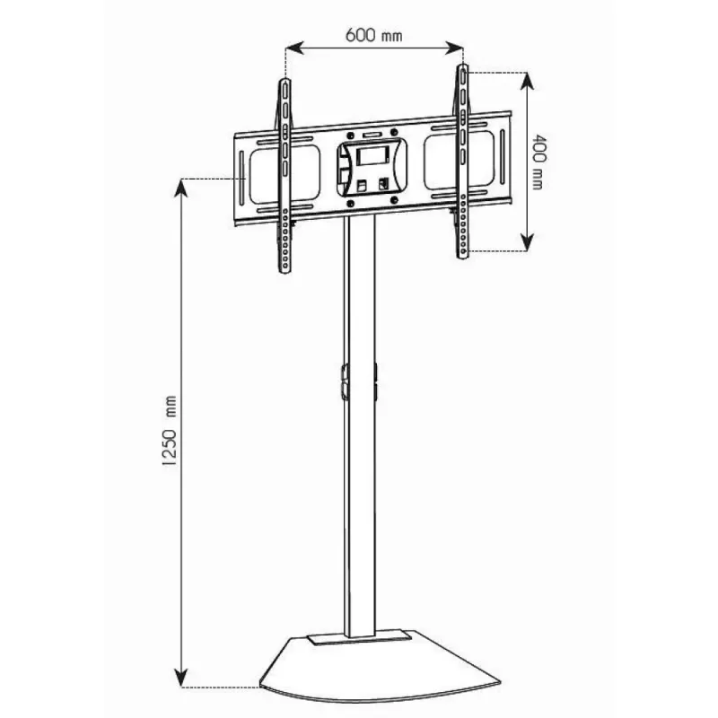 Techly ICA-TR12 TV laikiklis/stovas 177,8 cm (70 colių) Juoda