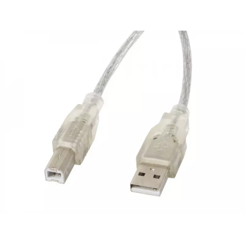 LANBERG USB laidas USB 2.0 USB B - 3m Skaidrus