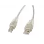 LANBERG USB laidas USB 2.0 USB B - 3m Skaidrus