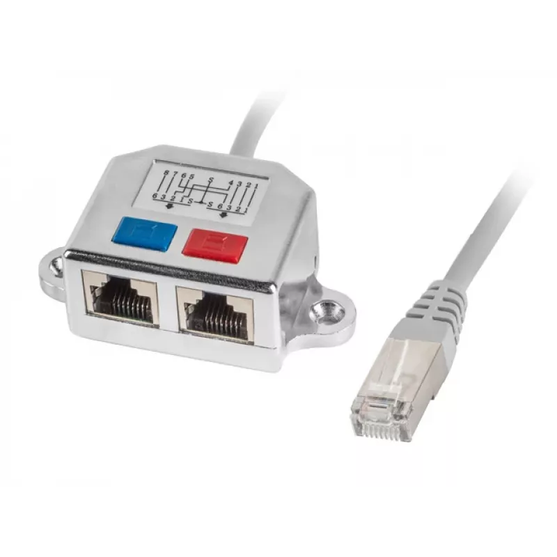 LANBERG adapteris LAN RJ45/2x RJ45 Ftp skirstytuvas AD-0026-S