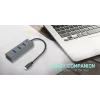 i-tec Metal USB-C HUB 4 prievadai