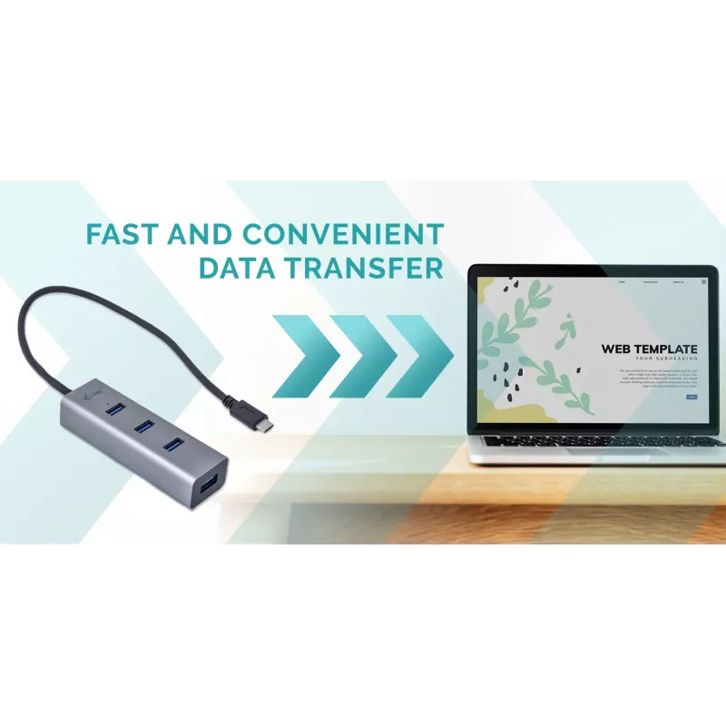 i-tec Metal USB-C HUB 4 prievadai