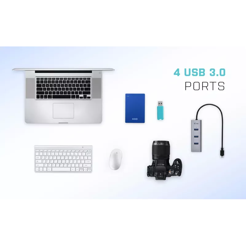 i-tec Metal USB-C HUB 4 prievadai