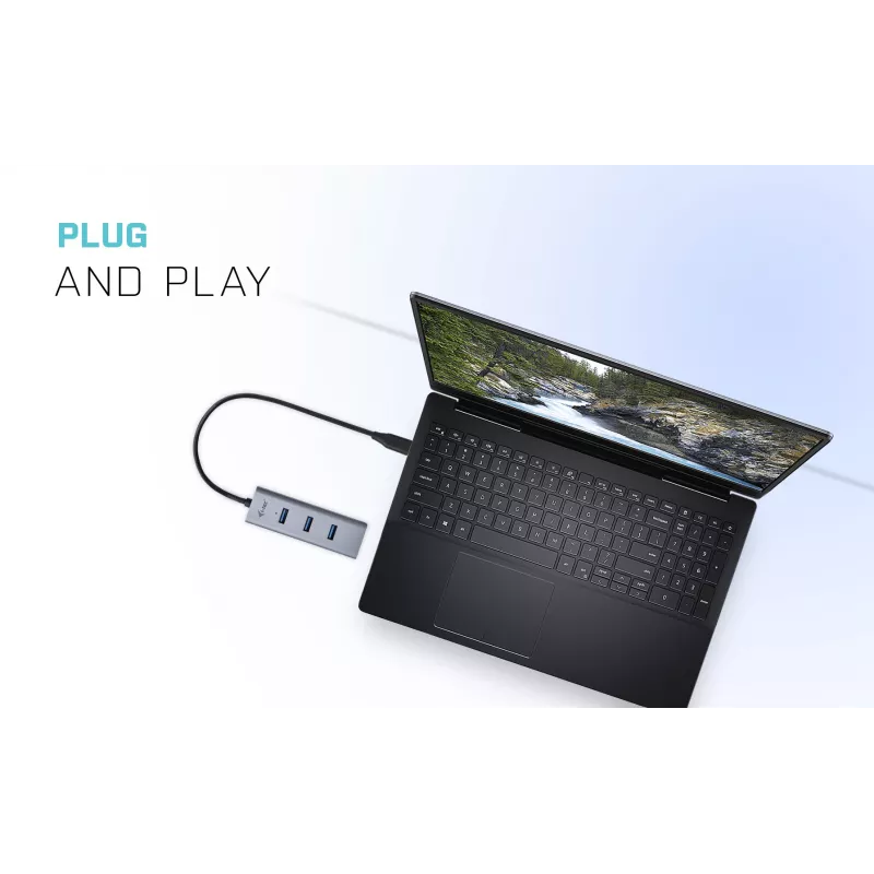 i-tec Metal USB-C HUB 4 prievadai