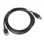 USB A į A kabelis LANBERG CA-USBE-10CC-0018-BK, USB 2.0, 1,8 m, juodas