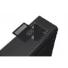 PC korpusas IBOX ORCUS X14 Midi Tower Juoda — ITX/ATX, šoninis langas, raudonas apšvietimas, 3×3,5 col. lizdai, 2×2,5 col. lizdai, 1×5,25 col., USB 3.2 Gen1 Type-A