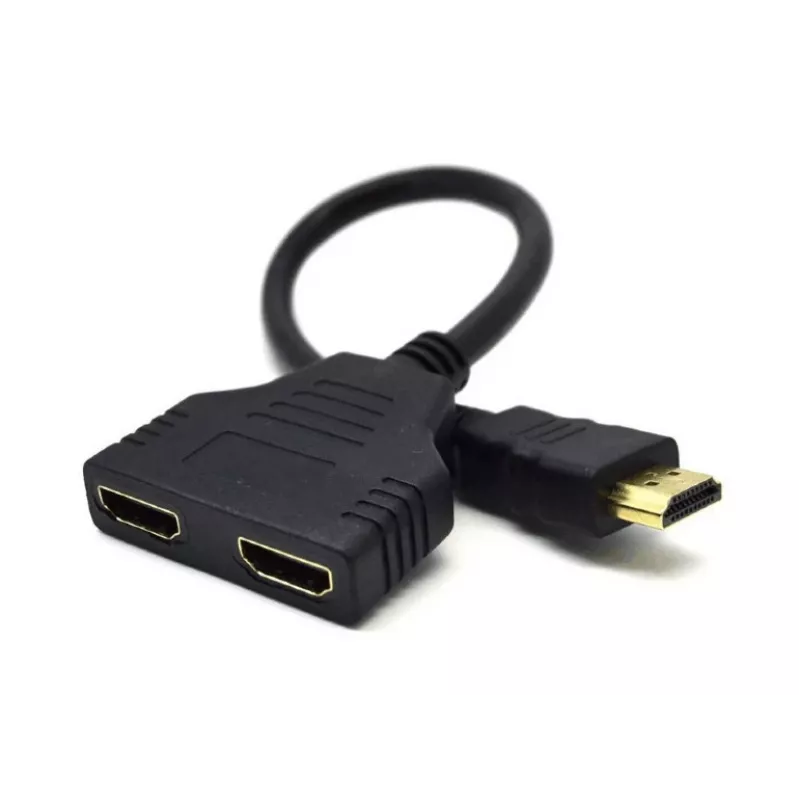 HDMI laidas Gembird DSP-2PH4-04 — HDMI Type A kištukas į 2× HDMI Type A lizdą, juodas, tiesios jungtys
