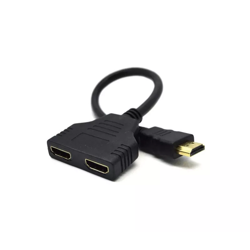 HDMI laidas Gembird DSP-2PH4-04 — HDMI Type A kištukas į 2× HDMI Type A lizdą, juodas, tiesios jungtys