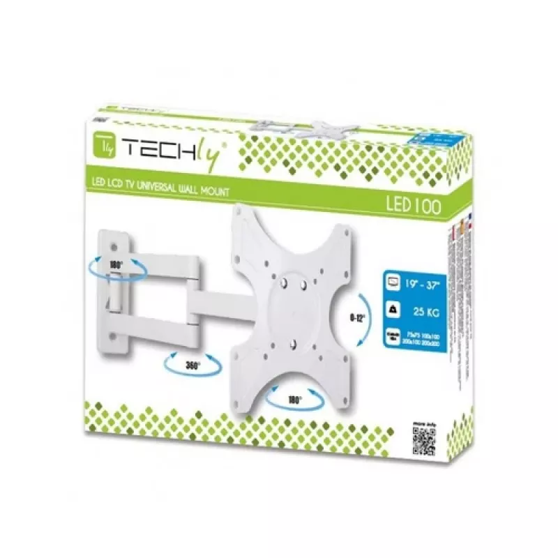 Techly ICA-LCD-2903WH TV laikiklis/stovas 94 cm (37 col.) Balta