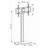 Techly ICA-TR11 televizoriaus laikiklis/stovas 177,8 cm (70 colių) juoda, sidabrinė