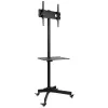 Techly Trolley Floor Stand LCD/LED/Plasma 23 inch-55 inch, 58.4 cm (23 inch), 139.7 cm (55 inch), 50 x 50 mm, 400 x 400 mm, -15 - 15°, Juoda