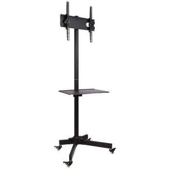 Techly Trolley Floor Stand LCD/LED/Plasma 23 inch-55 inch, 58.4 cm (23 inch), 139.7 cm (55 inch), 50 x 50 mm, 400 x 400 mm, -15 - 15°, Juoda