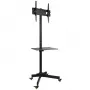 Techly Trolley Floor Stand LCD/LED/Plasma 23 inch-55 inch, 58.4 cm (23 inch), 139.7 cm (55 inch), 50 x 50 mm, 400 x 400 mm, -15 - 15°, Juoda